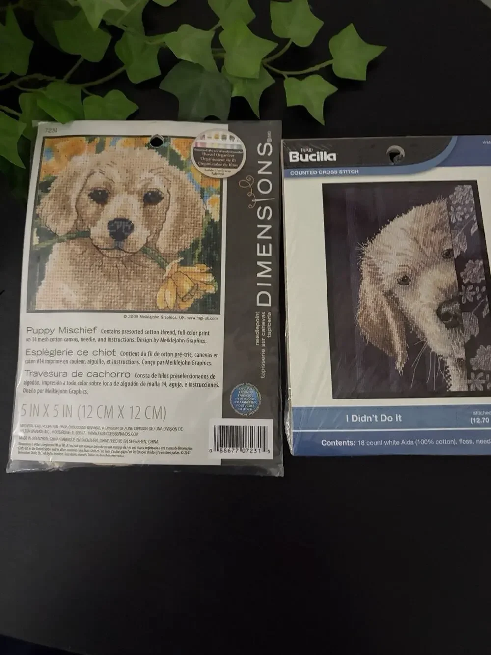 Needlepoint Puppy Kits Lot Of 2 02/2026